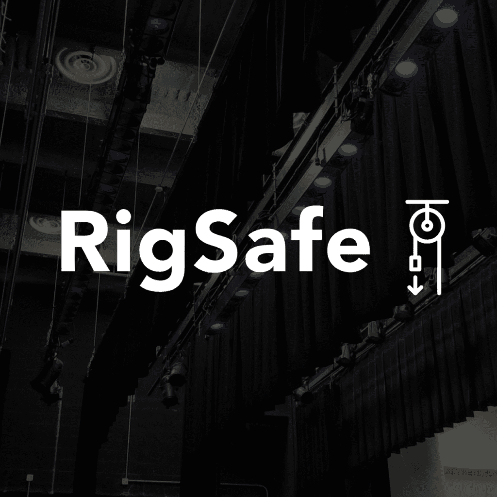 RigSafe logo over top lighting trusts.