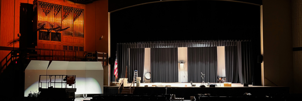 theatre with stage lighting