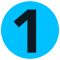 Number 1 in a blue circle
