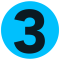 Number 3 in a blue circle